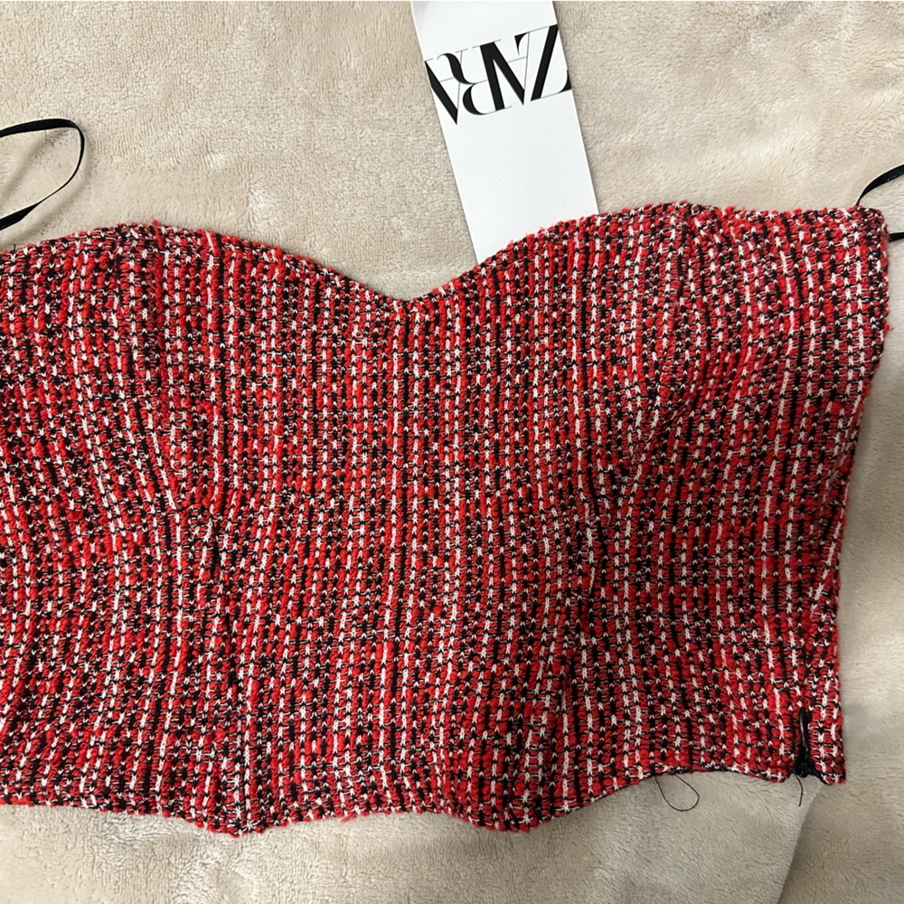 Zara red corset